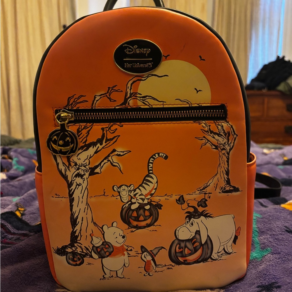 Her Universe Disney Winnie the Pooh Backpack with Halloween Theme